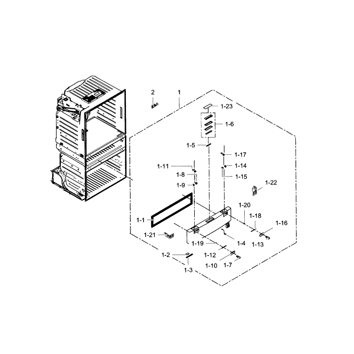 Flexzone Door Diagram and Parts List for RF28HMEDBWW AA-01 Samsung Refrigerator