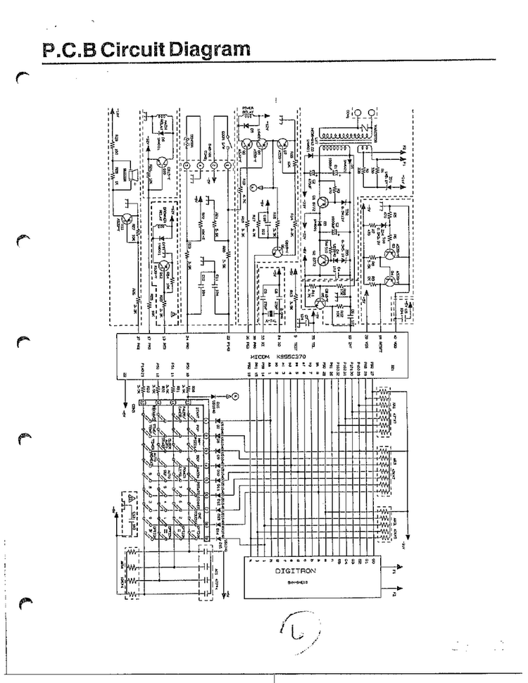Parts List - P.c.b. Parts Diagram and Parts List for MW4620T XAA Samsung Microwave