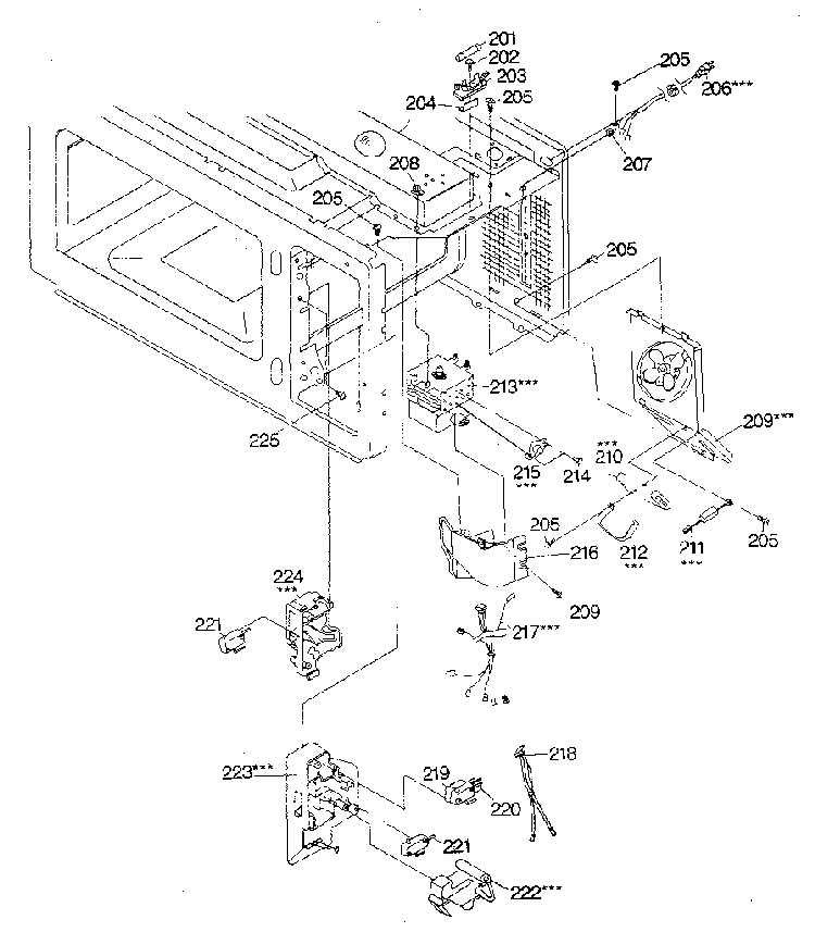 Magnetron Diagram and Parts List for 4018822980  Kenmore Microwave
