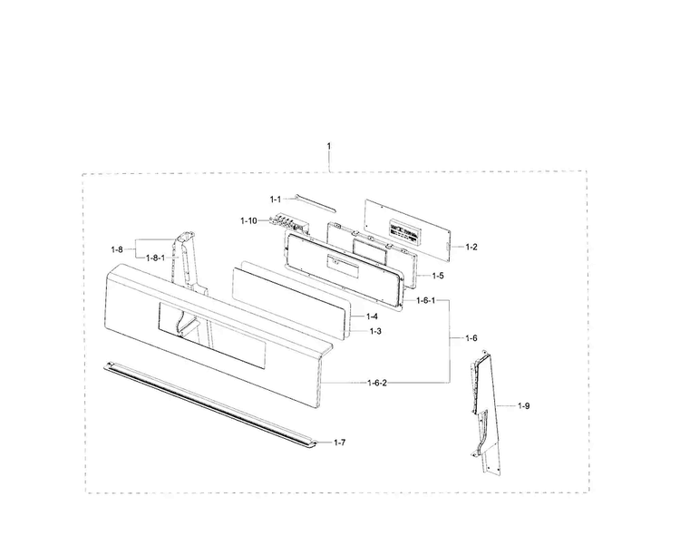 Control Box Diagram and Parts List for NX58H5600SS AA-0000 Samsung Range
