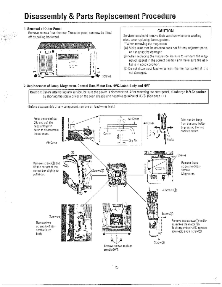 Disassembly And Parts Replacement Diagram and Parts List for MW3580T XAA Samsung Microwave