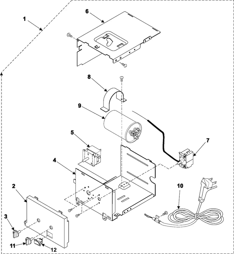 Control Assembly Diagram and Parts List for AW0750 XAA Samsung Air Conditioner