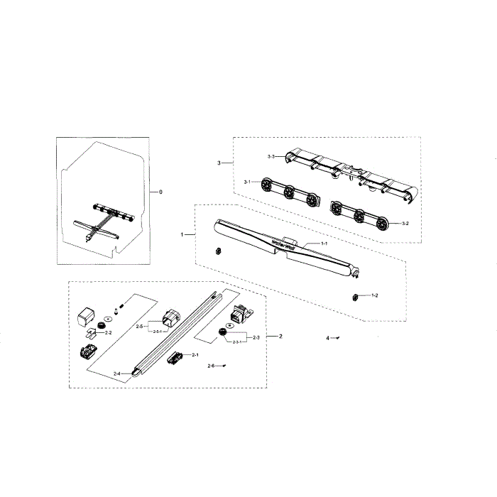 Case / Motion Diagram and Parts List for DW80J9945US AA-00 Samsung Dishwasher