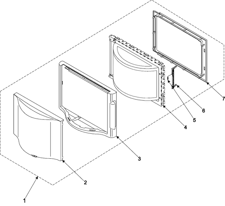 Control Panel/door Assembly Diagram and Parts List for MD800WC XAA Samsung Microwave