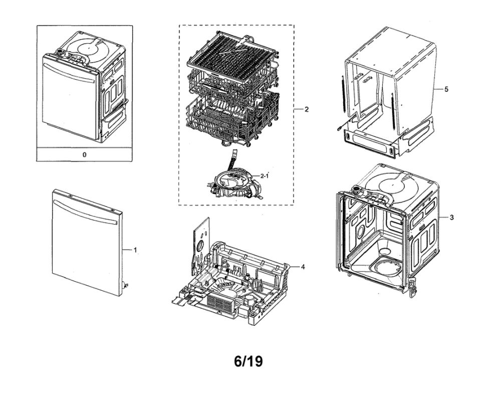 Unit Diagram and Parts List for DW80K7050UG AA-02 Samsung Dishwasher