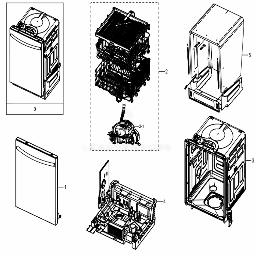 Main Diagram and Parts List for DW80K7050US (AA)(0003) Samsung Dishwasher