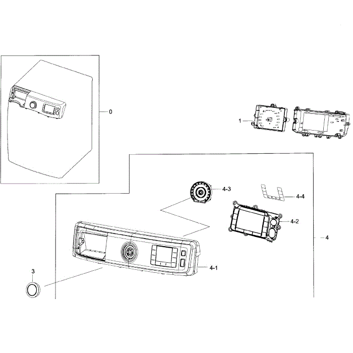 Control Panel Diagram and Parts List for WF56H9100AG A2-01 Samsung Washer