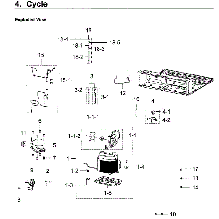 Cycle Diagram and Parts List for RF28K9580SG AA-02 Samsung Refrigerator