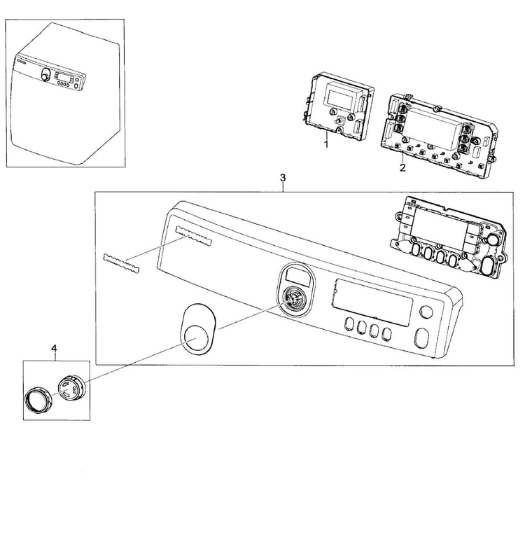 Control Panel Diagram and Parts List for DV448AEW XAA-0002 Samsung Dryer