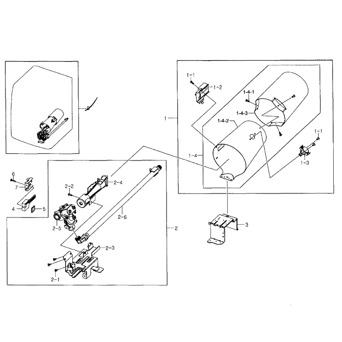 Duct And Burner Diagram and Parts List for DV405GTPASU AA-02 Samsung Dryer