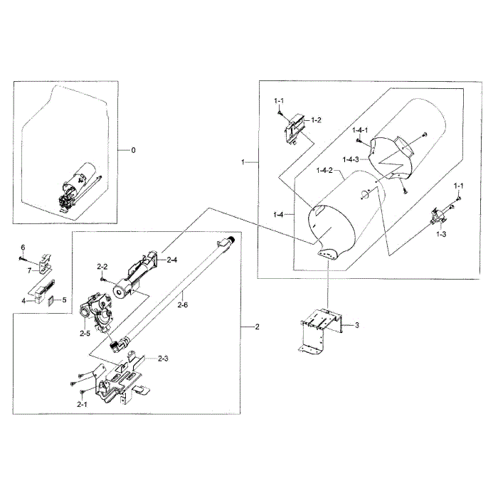 Duct And Burner Diagram and Parts List for DV48H7400GW A2-00 Samsung Dryer