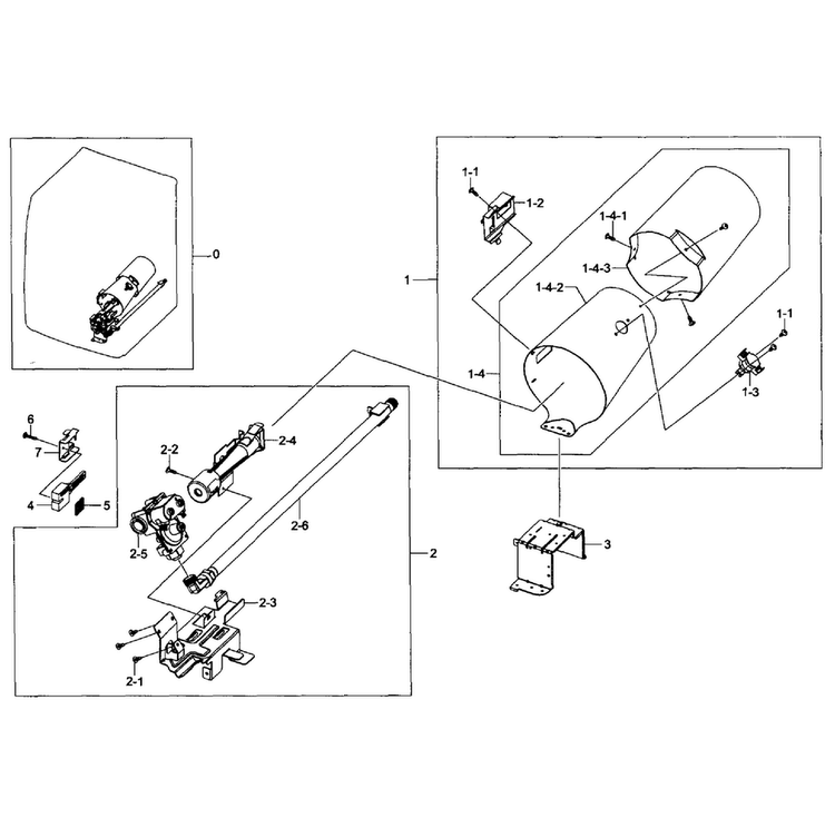 Burner Assy Diagram and Parts List for DV435GTGJWR A1-0001 Samsung Dryer