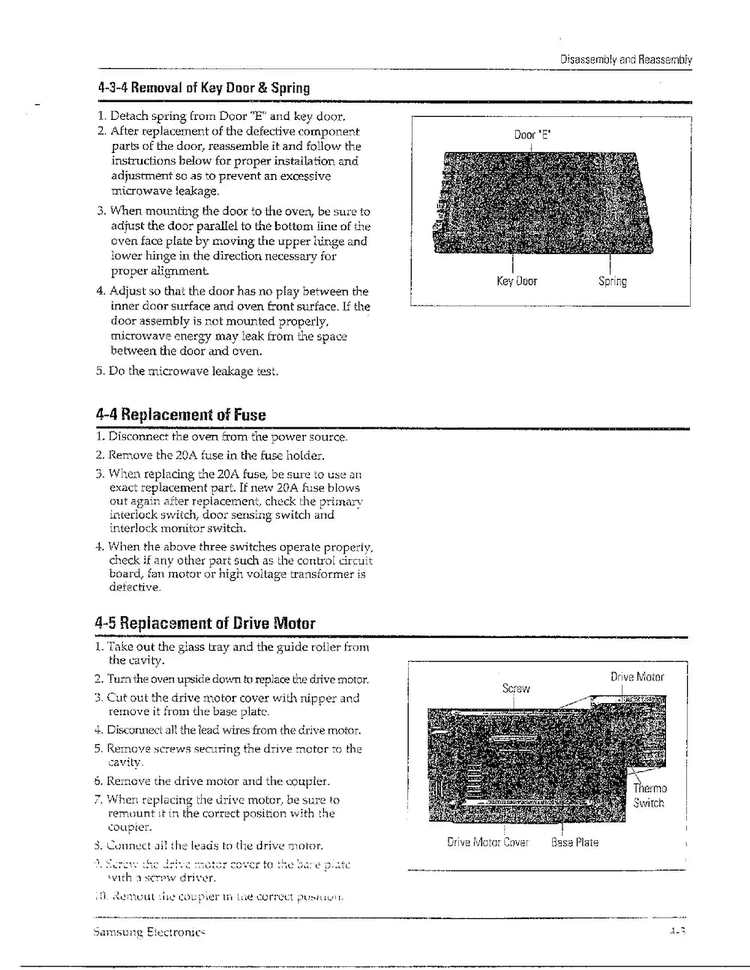 Disassembly And Reassembly Page 3 Diagram and Parts List for MW6470W XAA Samsung Microwave