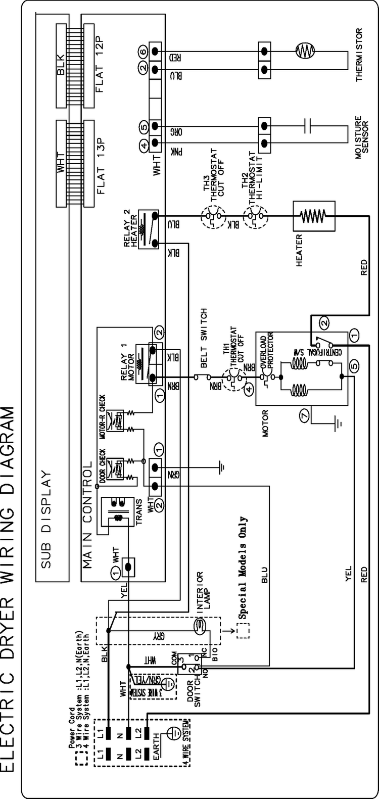 Wiring Information Diagram and Parts List for DV3C6BEW XAA Samsung Dryer