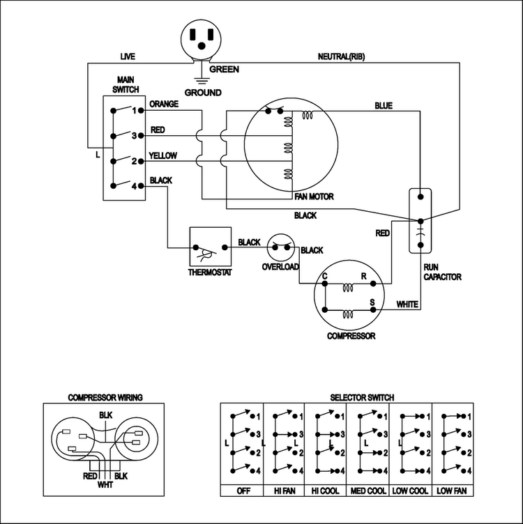 Wiring Information Diagram and Parts List for AW0700 XAA Samsung Air Conditioner