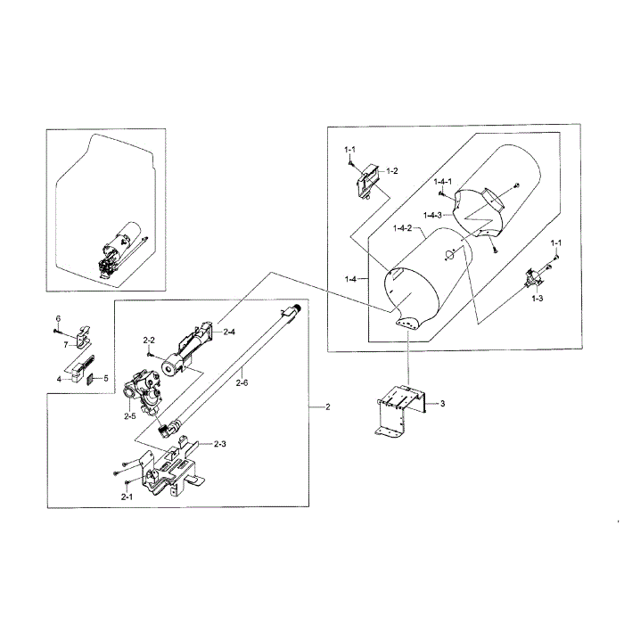 Duct And Burner Diagram and Parts List for DV56H9000GP A2-00 Samsung Dryer