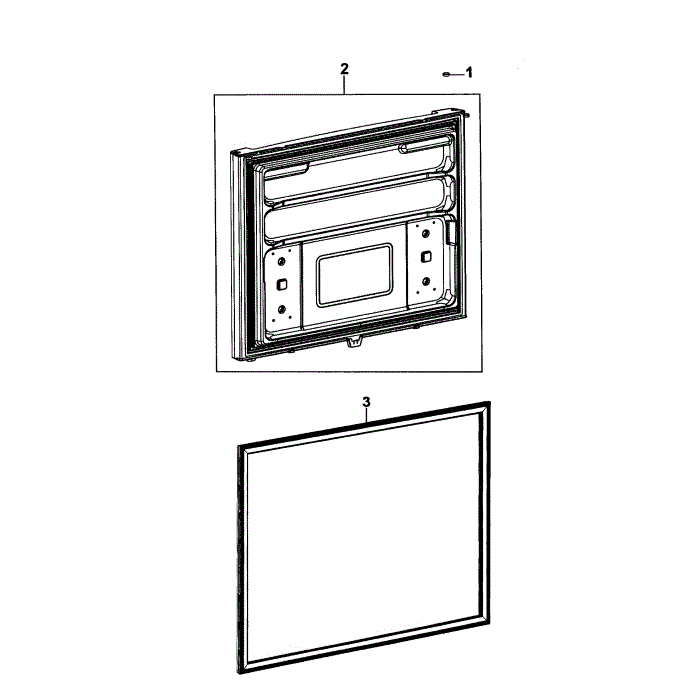 Freezer Door Diagram and Parts List for RB195ACWP XAA-00 Samsung Refrigerator