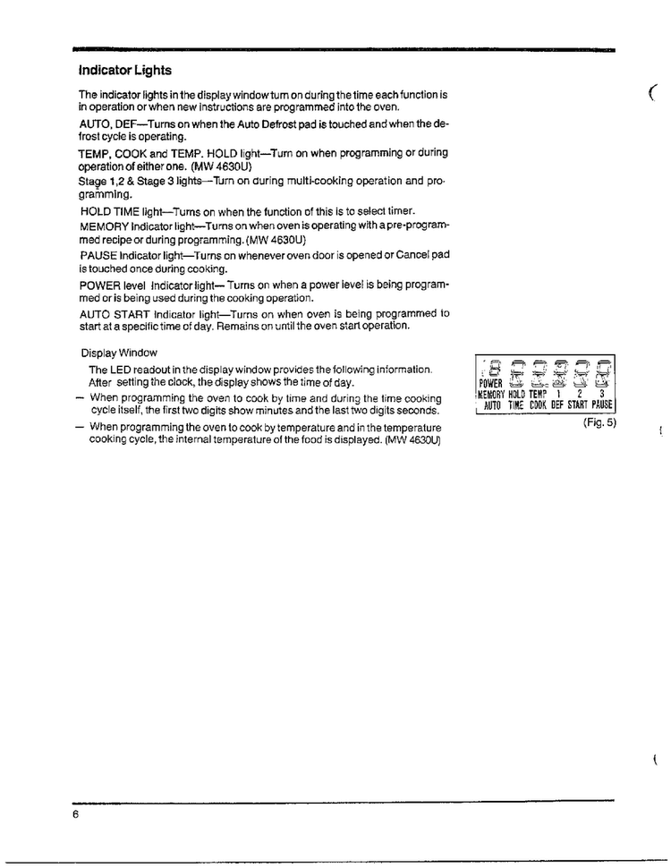 Indicator Lights Diagram and Parts List for MW4530U XAA Samsung Microwave