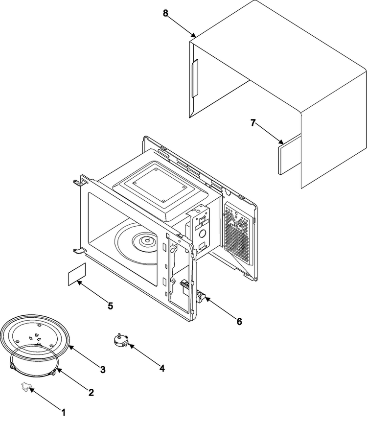 Body/cavity/elements Diagram and Parts List for MW7695GS XAA Samsung Microwave