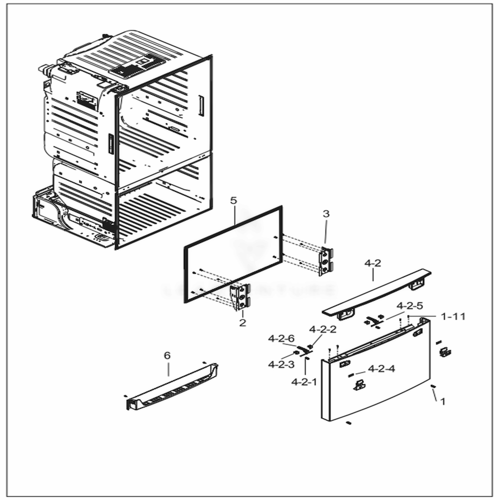 Door Fre Diagram and Parts List for RF28HFEDBSG (AA)(0001) Samsung Refrigerator