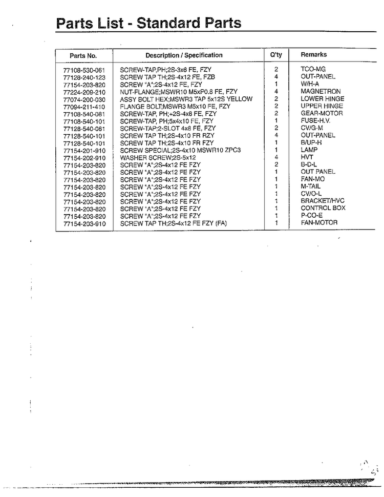 Complete Microwave Assembly Page 3 Diagram and Parts List for MW8630T XAA Samsung Microwave