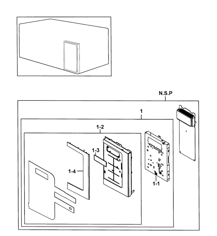 Control Assy Diagram and Parts List for SMH9151STE XAA-0000 Samsung Microwave