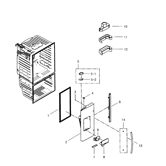 Left Door Diagram and Parts List for RFG296HDWP XAA-01 Samsung Refrigerator