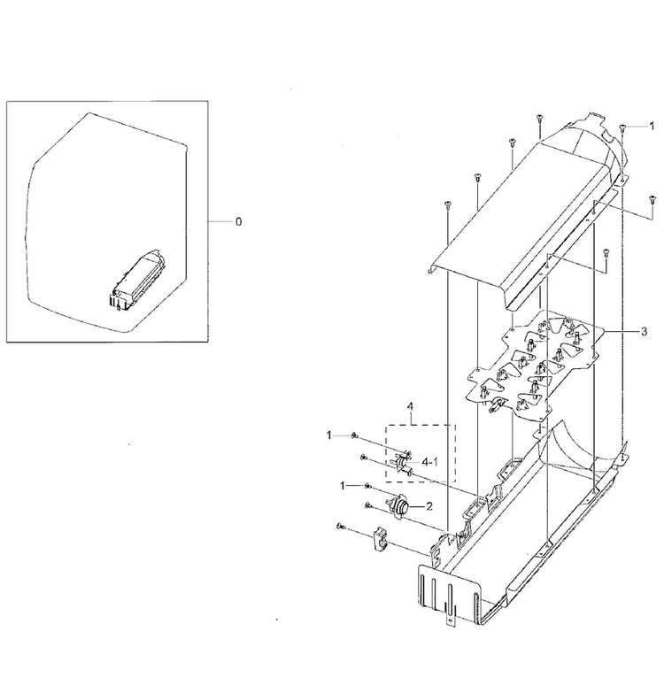 Duct Heater Diagram and Parts List for DV42H5000EW A3-0003 Samsung Dryer