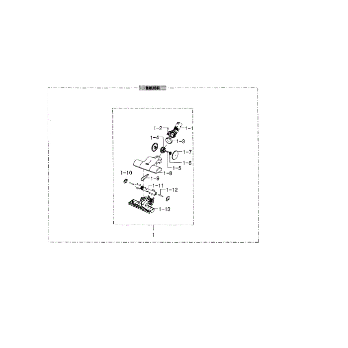 Brush 3 Diagram and Parts List for SC12F50PJ  Samsung Canister Vacuum