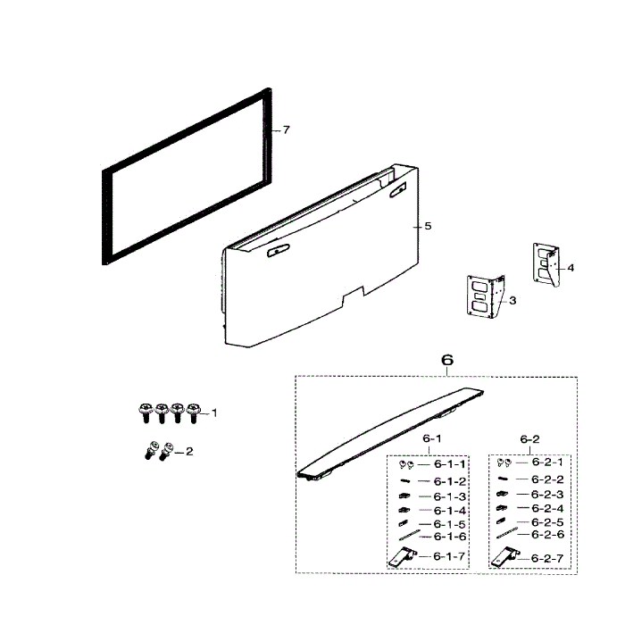 Freezer Door Diagram and Parts List for RF26HFENDSR AA-02 Samsung Refrigerator