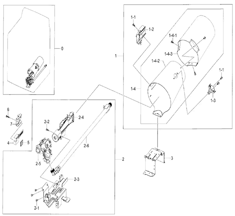 Duct & Burner Diagram and Parts List for DV48J7770GP A2-0000 Samsung Dryer