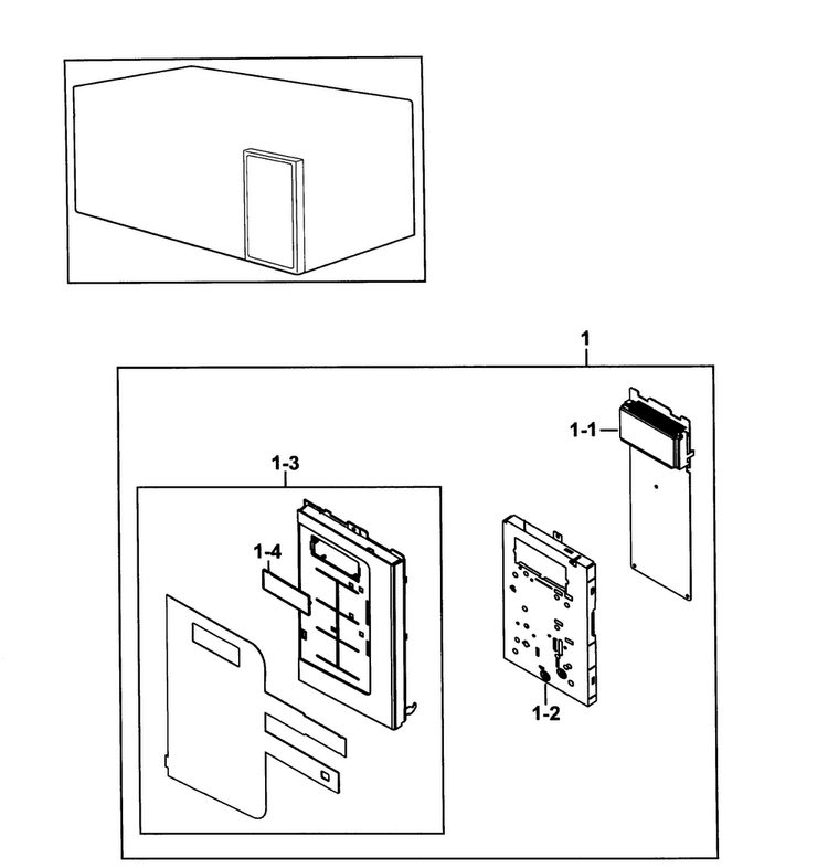 Control Assy Diagram and Parts List for SMH9151WE XAA-0000 Samsung Microwave
