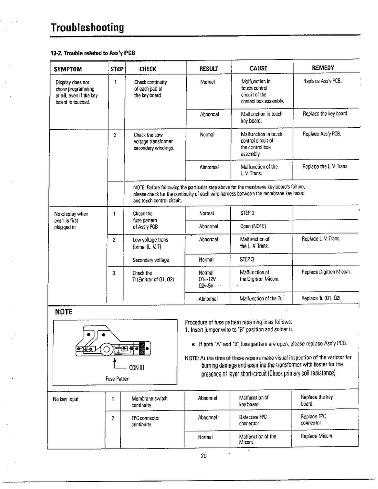 Troubleshooting Page 3 Diagram and Parts List for MW5330T XAA Samsung Microwave