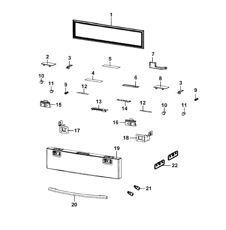 Flexzone Door Diagram and Parts List for RF4289HARS XAA-0000 Samsung Refrigerator