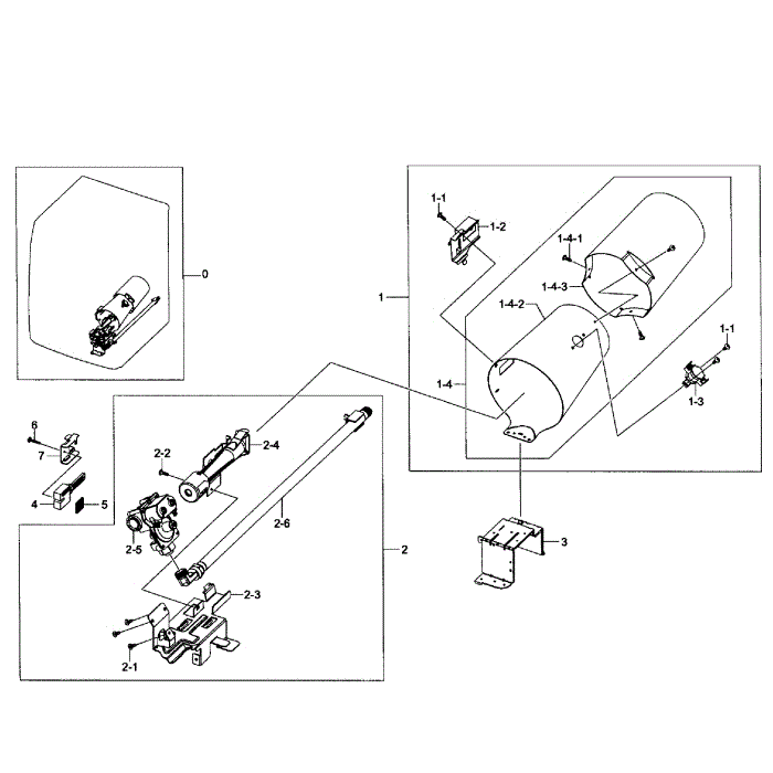 Heater Assembly Diagram and Parts List for DV455GVGSGR AA-01 Samsung Dryer