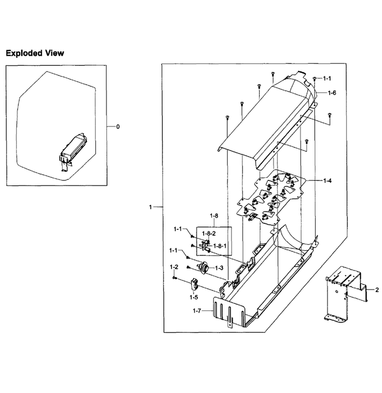 Heater Diagram and Parts List for DV393ETPARA A1-0001 Samsung Dryer