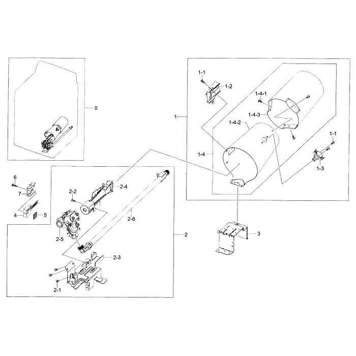Duct And Burner Diagram and Parts List for DV52J8060GW A2-00 Samsung Dryer