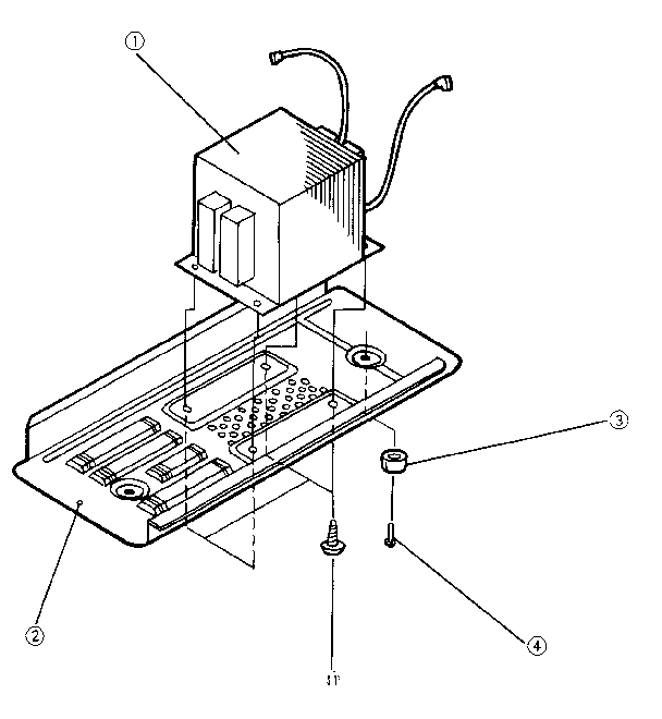 Base Plate Diagram and Parts List for 4018934980  Kenmore Microwave