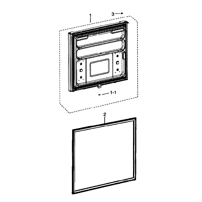 Freezer Door Diagram and Parts List for RB215ACWP XAA-01 Samsung Refrigerator
