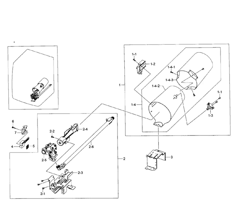 Heater Assy Diagram and Parts List for DV231AGW XAA-0001 Samsung Dryer