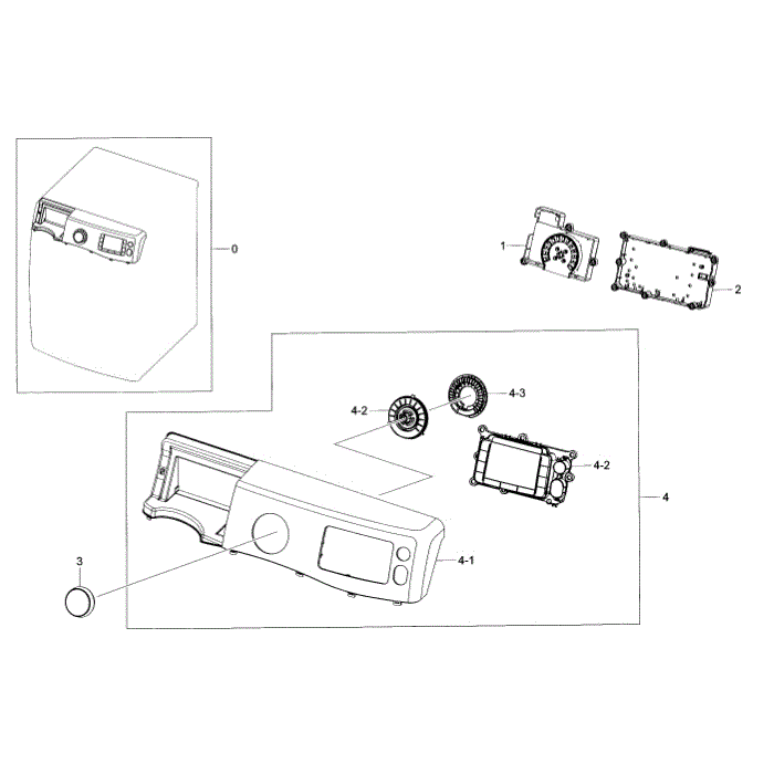 Control Panel Diagram and Parts List for WF435ATGJRA A2-00 Samsung Washer