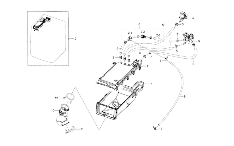 Housing-drawer Diagram and Parts List for WF330ANW XAA-0006 Samsung Washer