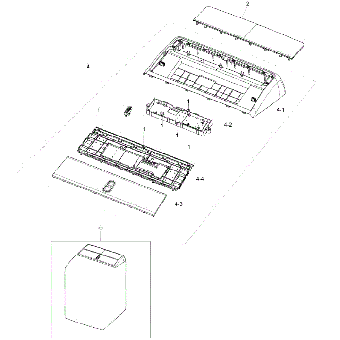 Control Panel Diagram and Parts List for DV50K8600EV A3-01 Samsung Dryer