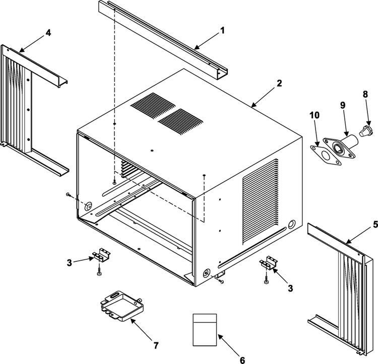 Outer Case Assembly Diagram and Parts List for AW0719 XAA Samsung Air Conditioner