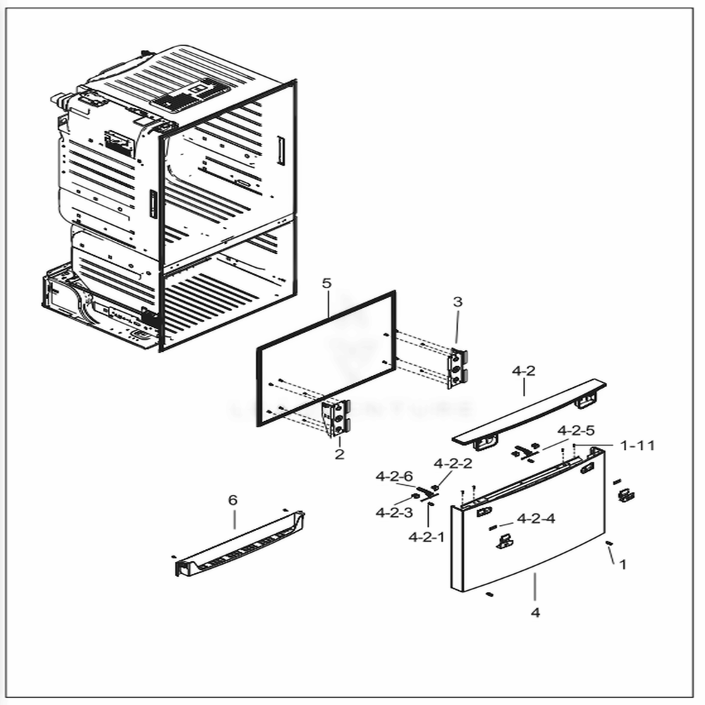 Door Fre Diagram and Parts List for RF28HFEDBSR (AA)(0021) Samsung Refrigerator