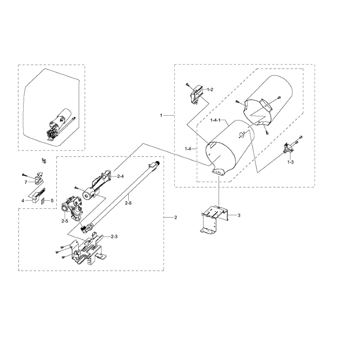 Duct And Burner Diagram and Parts List for DV511AGR XAA-03 Samsung Dryer