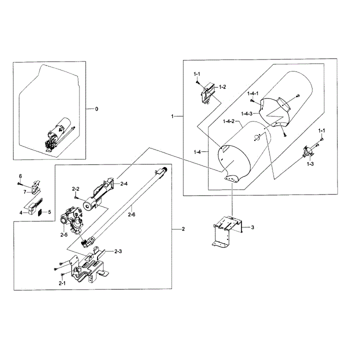Heater Assembly Diagram and Parts List for DV422GWHDWR AA-01 Samsung Dryer