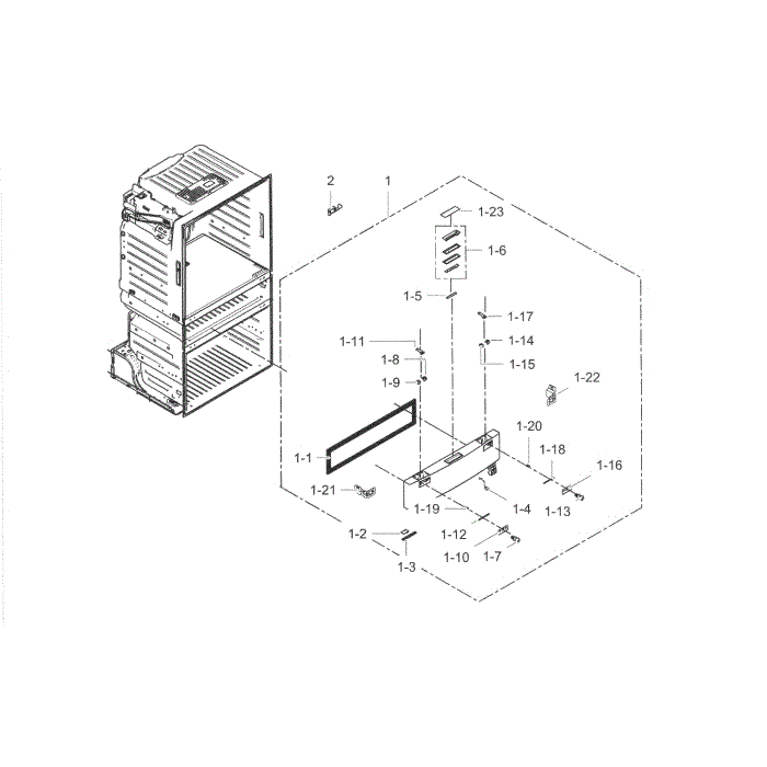 Flexzone Diagram and Parts List for RF28HMELBSR AA-01 Samsung Refrigerator