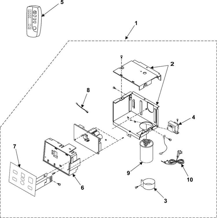 Control Assembly Diagram and Parts List for AW149CB XAA Samsung Air Conditioner