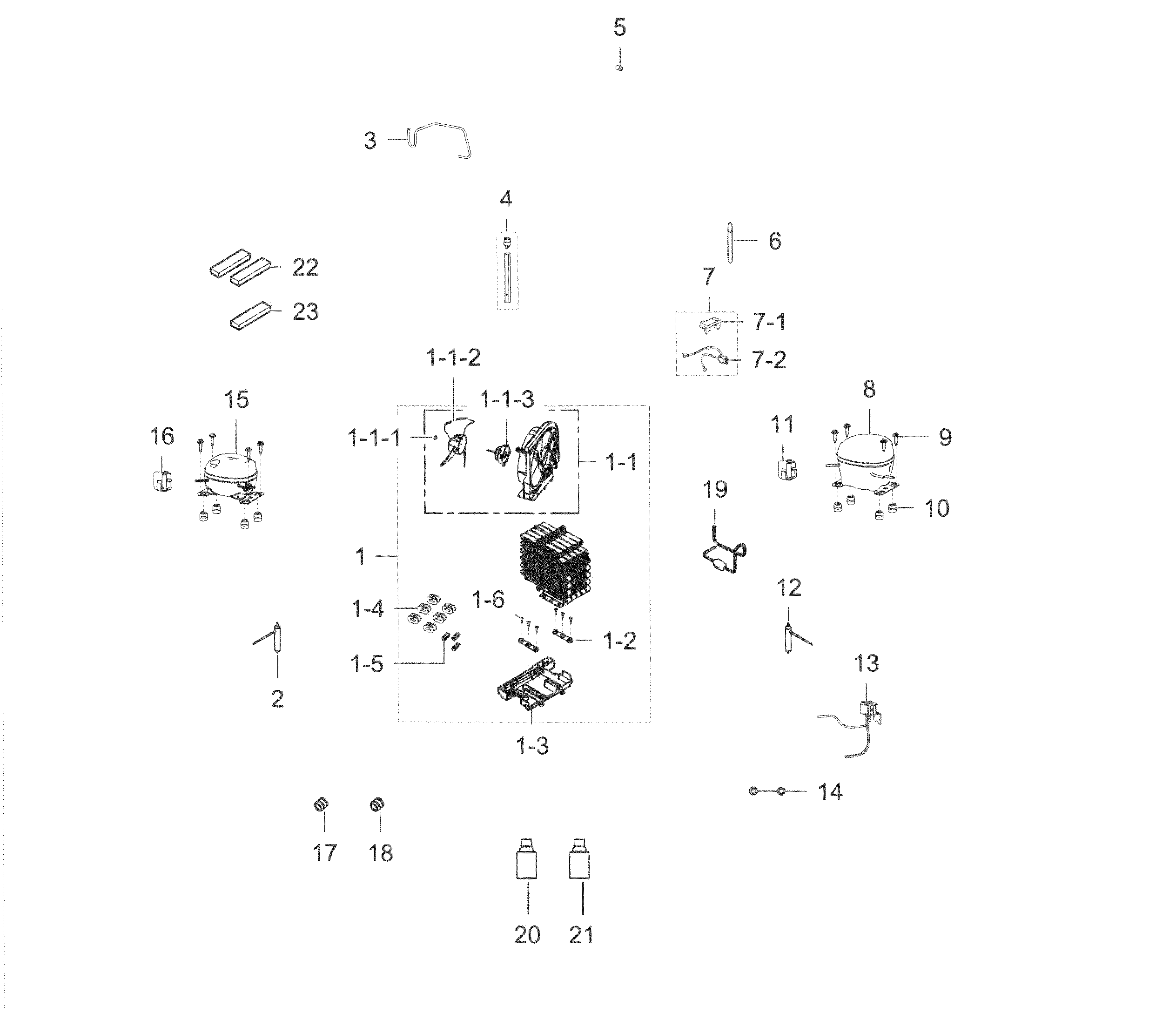 Cycle Diagram and Parts List for RF34H9950S4 AA-0004 Samsung Refrigerator